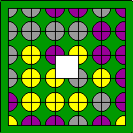 Multimatch II--24 vertex-colored squares in 3 colors