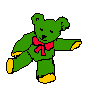 Green bear's shortcut to holiday card