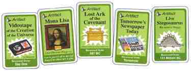 Samples of Chrononauts artifact cards