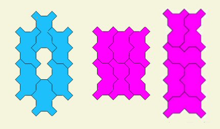 Ochominoes, clan symmetries of color groups 3, 4