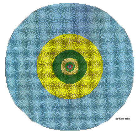 The polyominoes 1 through 9 - 'Cyclops' by Karl Wilk