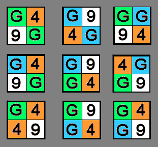 The 9 G4G9 tiles