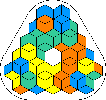 Hexmozaix Jr., 24 colormatching hexagons