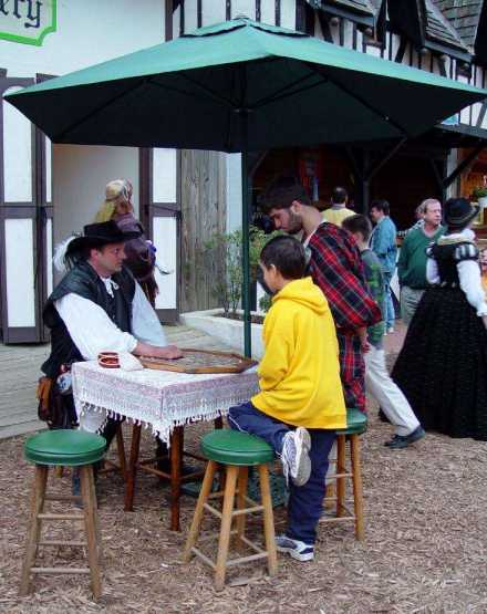 Ken Isbell explains the Game of the Labyrinth at Maryland Renaissance Festival