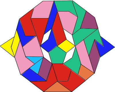 Pointy Decagon with rhombic holes