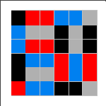 MiniMatch solution of 16 dominoes