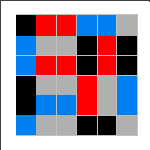 MiniMatch solution of 16 dominoes