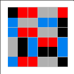 MiniMatch solution of 16 dominoes