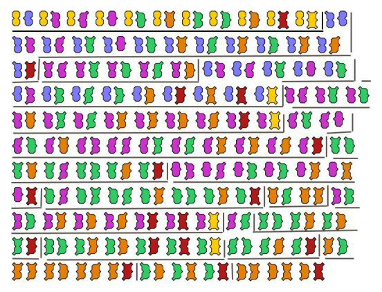 Ochominoes, 122 symmetrical pairs