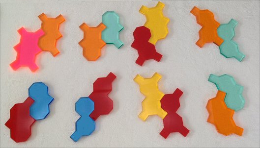 Ochominoes, diagonal pairs with rotational symmetry