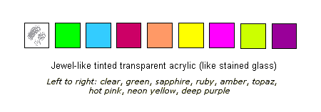 Transparent color samples