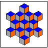 Cubits--optical illusions with 16 tiles