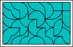 Henri Picciotto's Polyarcs--29 pieces, all the shapes of 2 and 3 squares made of convex and concave arcs