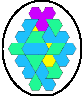 StarHex-II--17 dainty polystars in all combinations of hexagons and triangles in a star tiling form tricky patterns