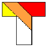 Tiny T--4-piece mini-puzzle makes many shapes