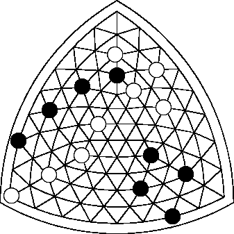 Sample winning positions of pieces for Tetra