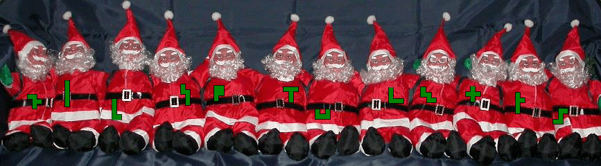 Pentomino santas