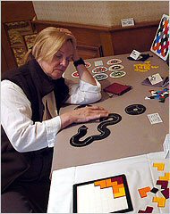 The Kadon puzzle display at Gathering for Gardner VII