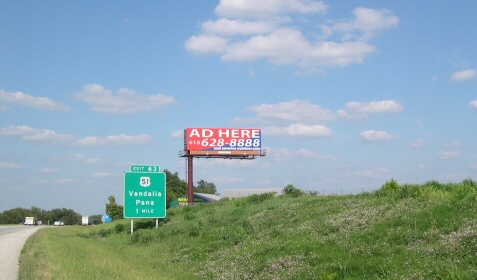 Unused billboards plead for business